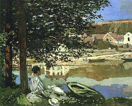 Claude Monet On the Bank of the Seine, Bennecourt, 1868